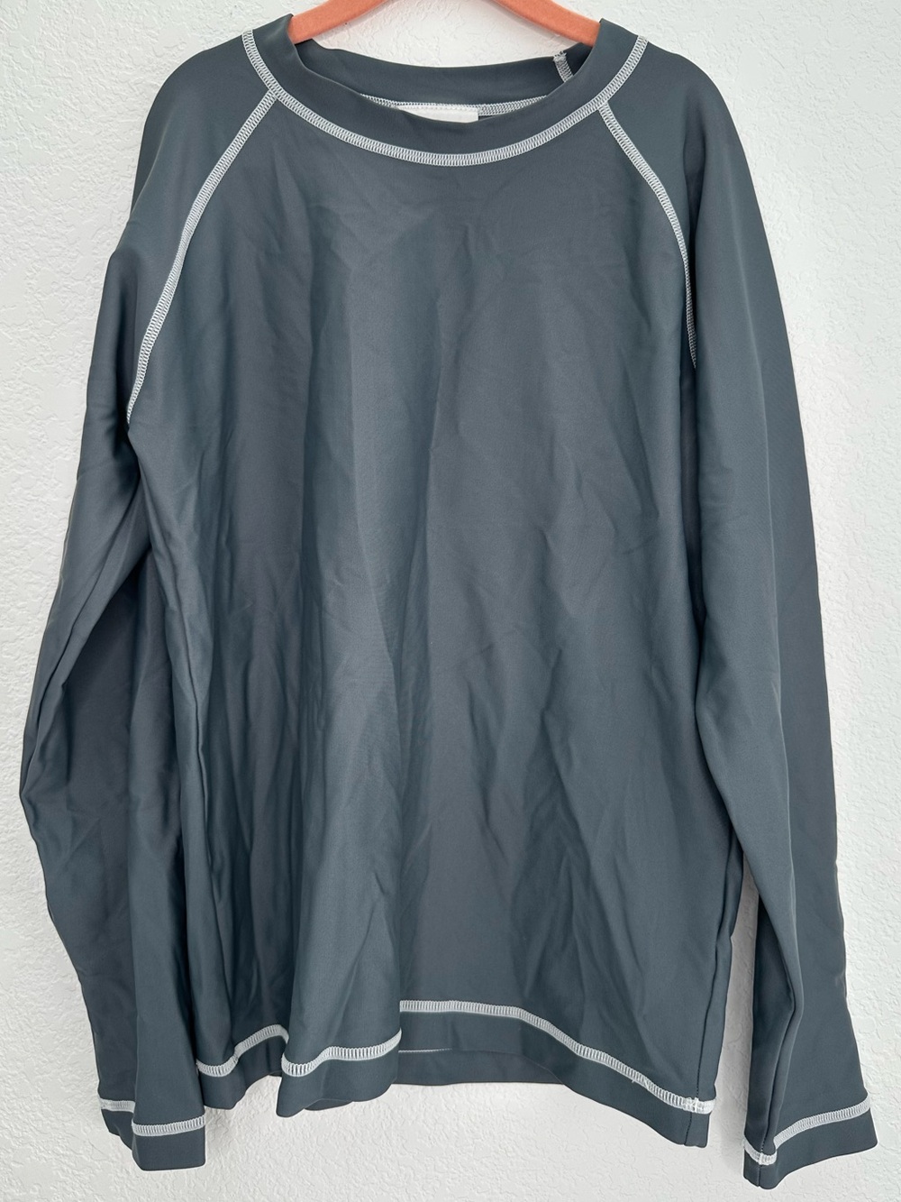 Hanna Andersson Boys Girls Long Sleeve Rash Guard Swim Shirt Grey Size 140 US 10